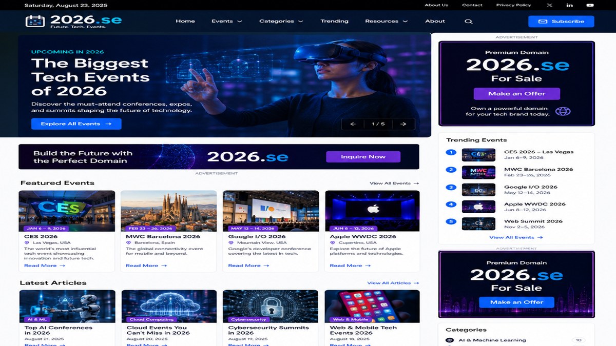 AI-generated technology event illustration for Web Summit 2026