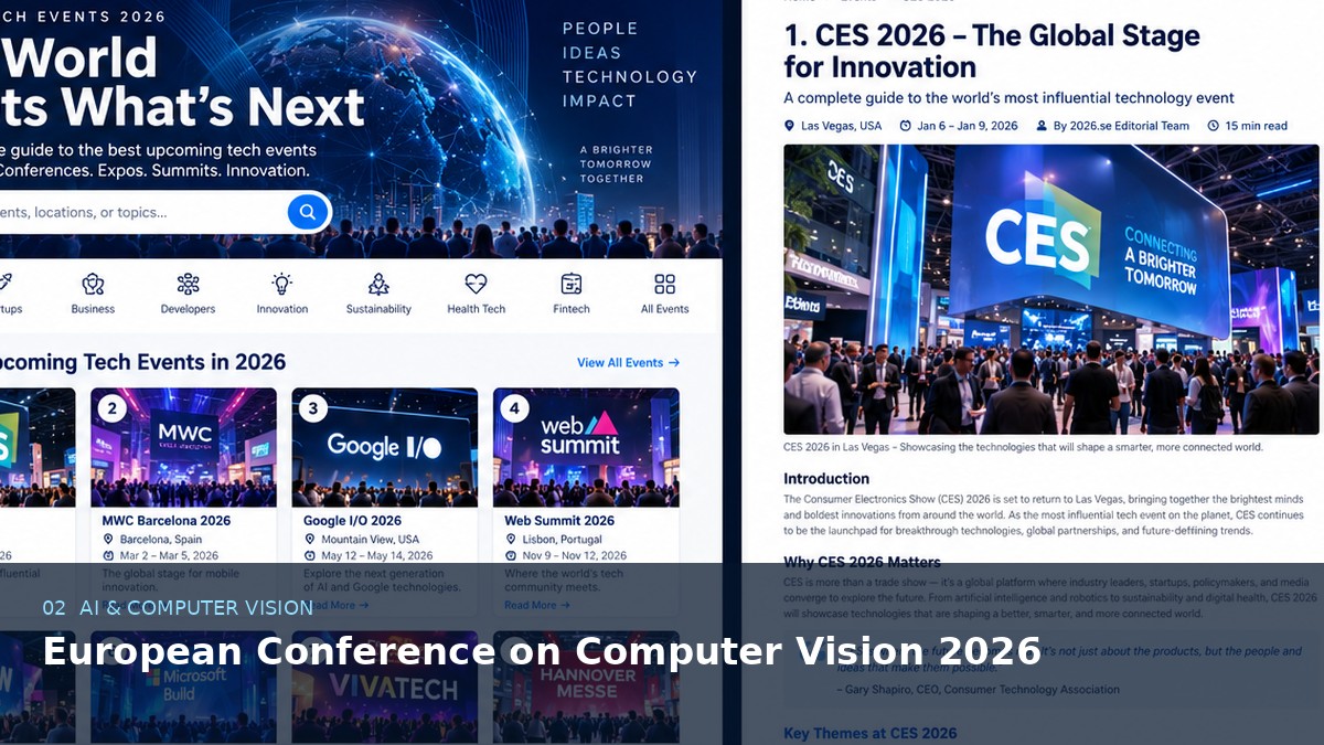 European Conference on Computer Vision 2026 AI-generated editorial artwork