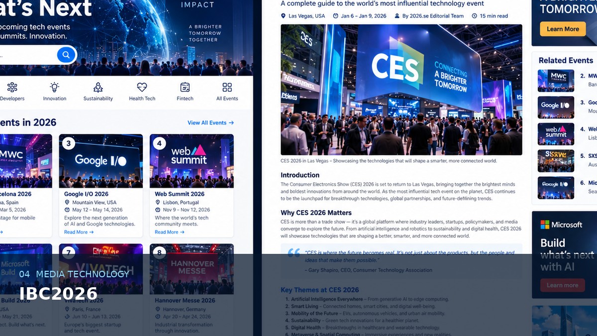 IBC2026 AI-generated editorial artwork