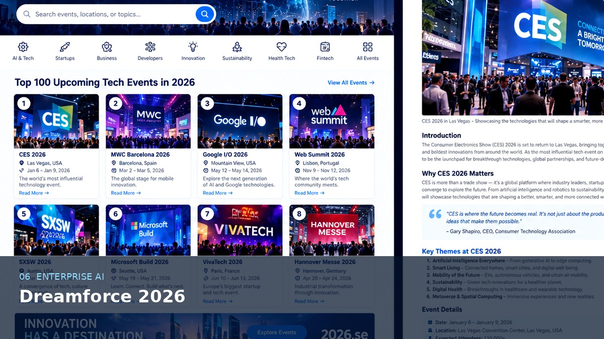 Dreamforce 2026 AI-generated editorial artwork