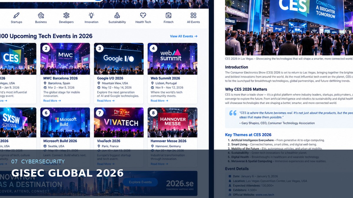 GISEC GLOBAL 2026 AI-generated editorial artwork