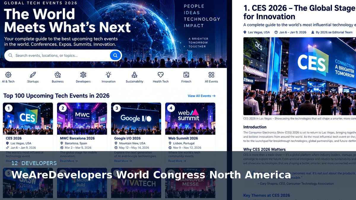 WeAreDevelopers World Congress North America AI-generated editorial artwork