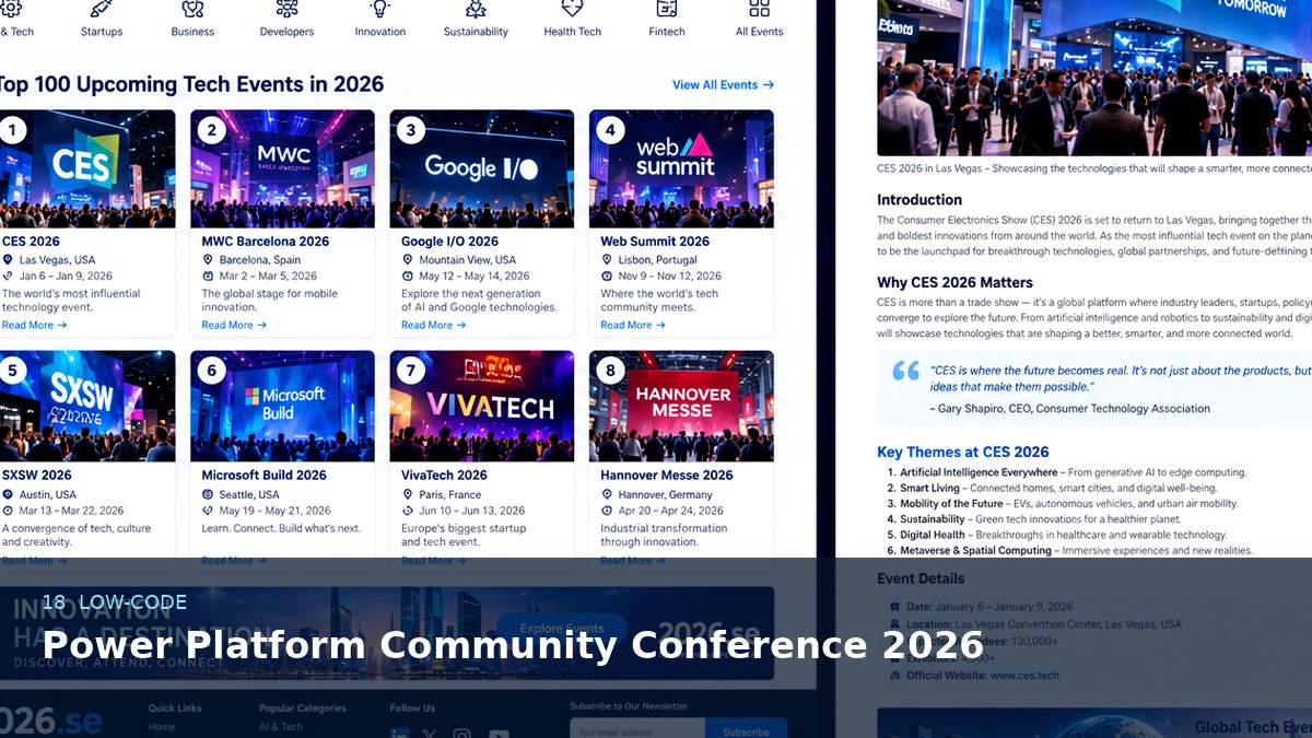 Power Platform Community Conference 2026 AI-generated editorial artwork