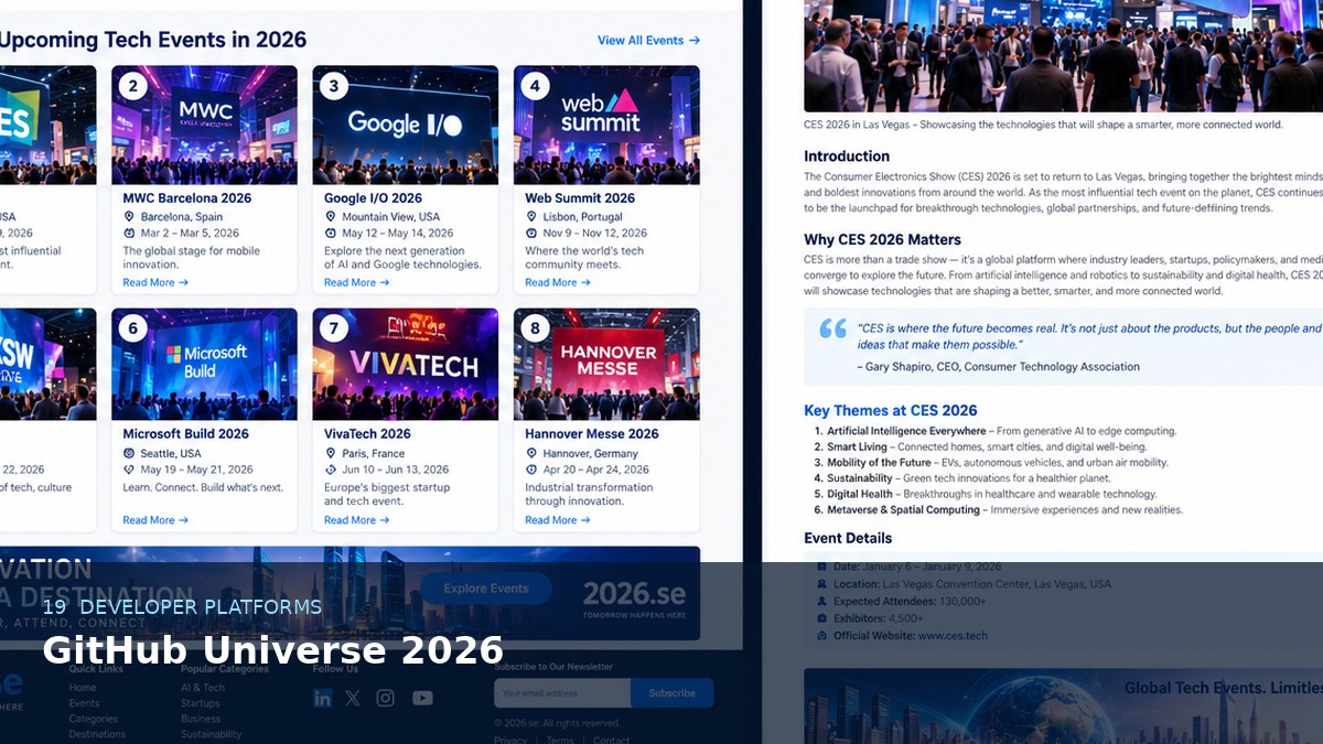 GitHub Universe 2026 AI-generated editorial artwork