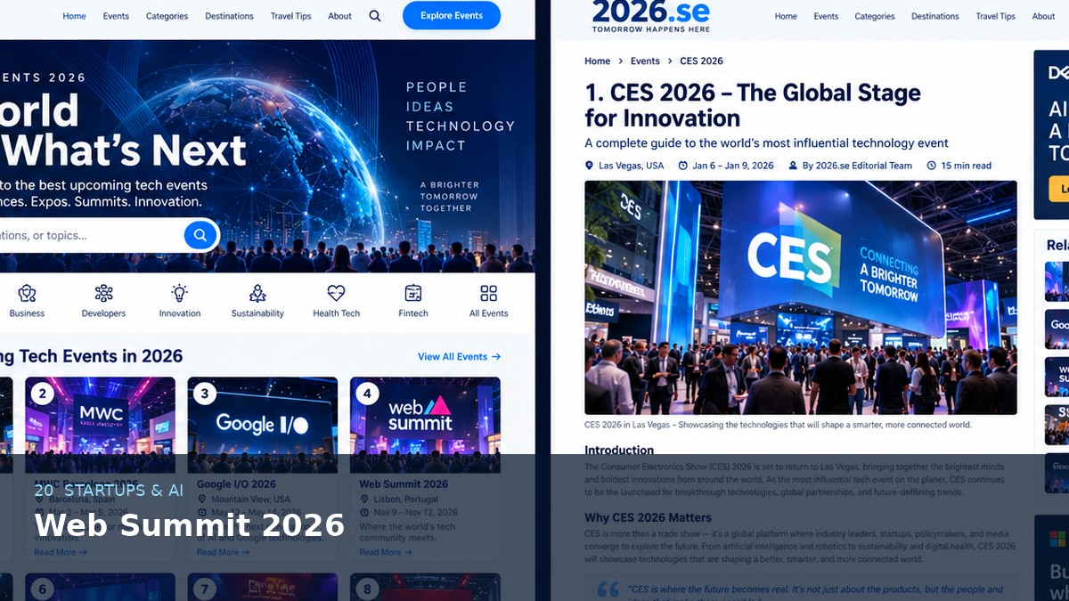Web Summit 2026 AI-generated editorial artwork