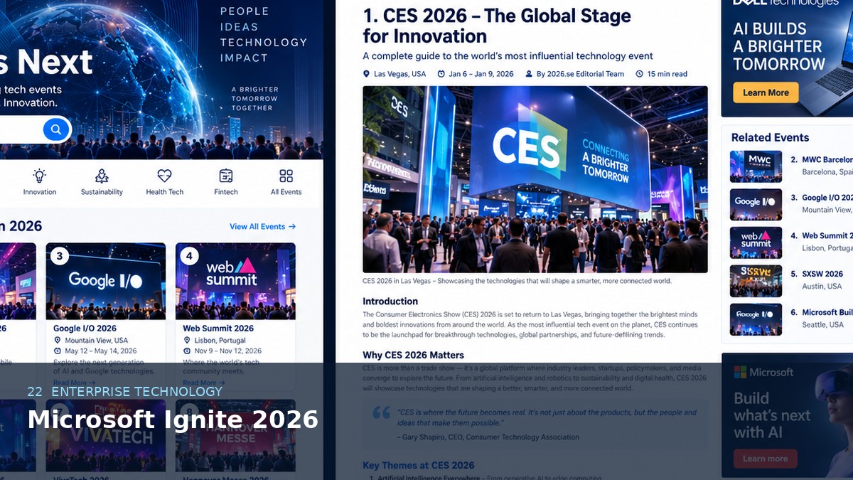 Microsoft Ignite 2026 AI-generated editorial artwork