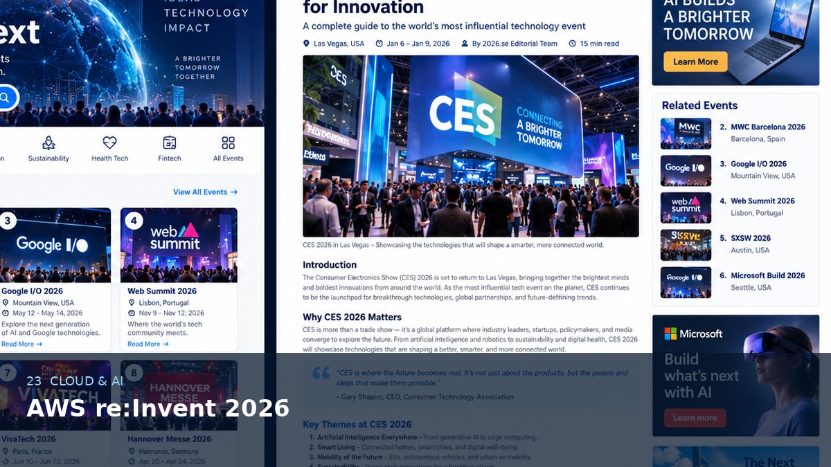 AWS re:Invent 2026 AI-generated editorial artwork