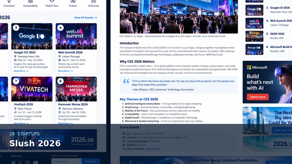 Slush 2026 AI-generated editorial artwork