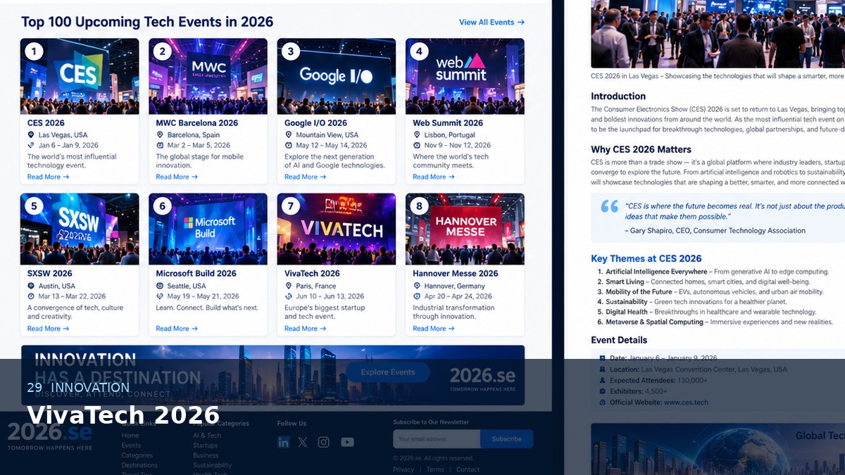VivaTech 2026 AI-generated editorial artwork