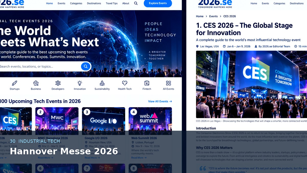 Hannover Messe 2026 AI-generated editorial artwork