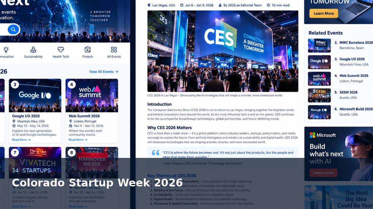Colorado Startup Week 2026 AI-generated editorial artwork