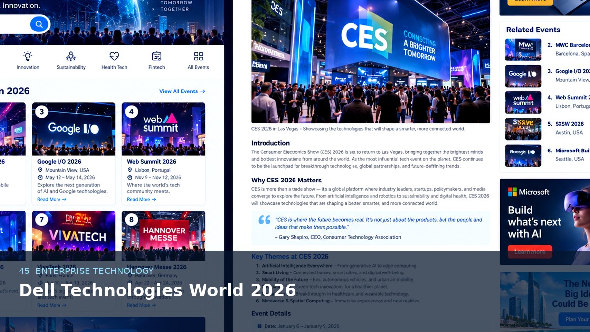 Dell Technologies World 2026 AI-generated editorial artwork