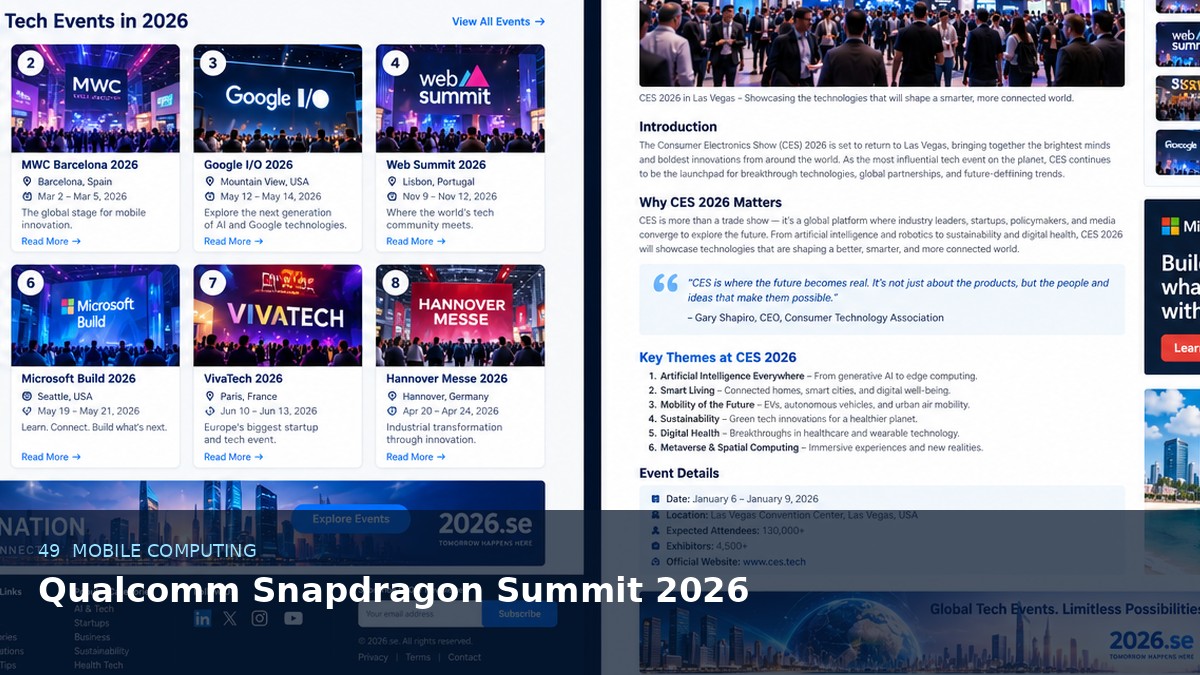 Qualcomm Snapdragon Summit 2026 AI-generated editorial artwork