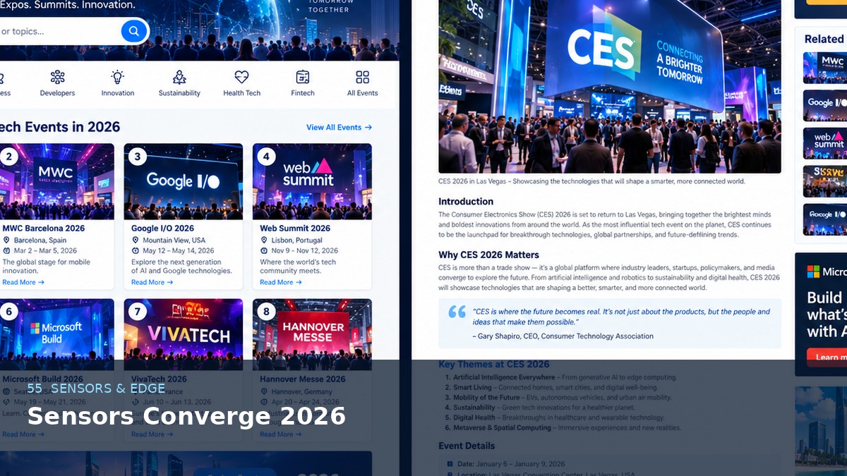 Sensors Converge 2026 AI-generated editorial artwork