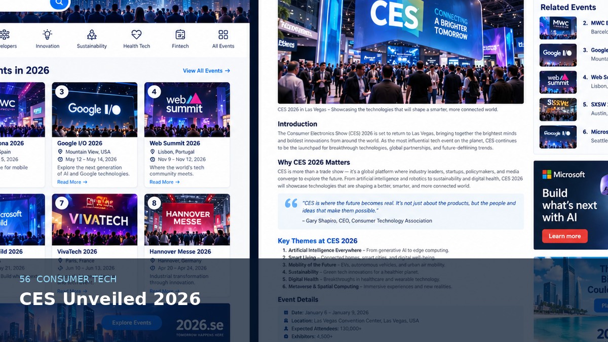 CES Unveiled 2026 AI-generated editorial artwork