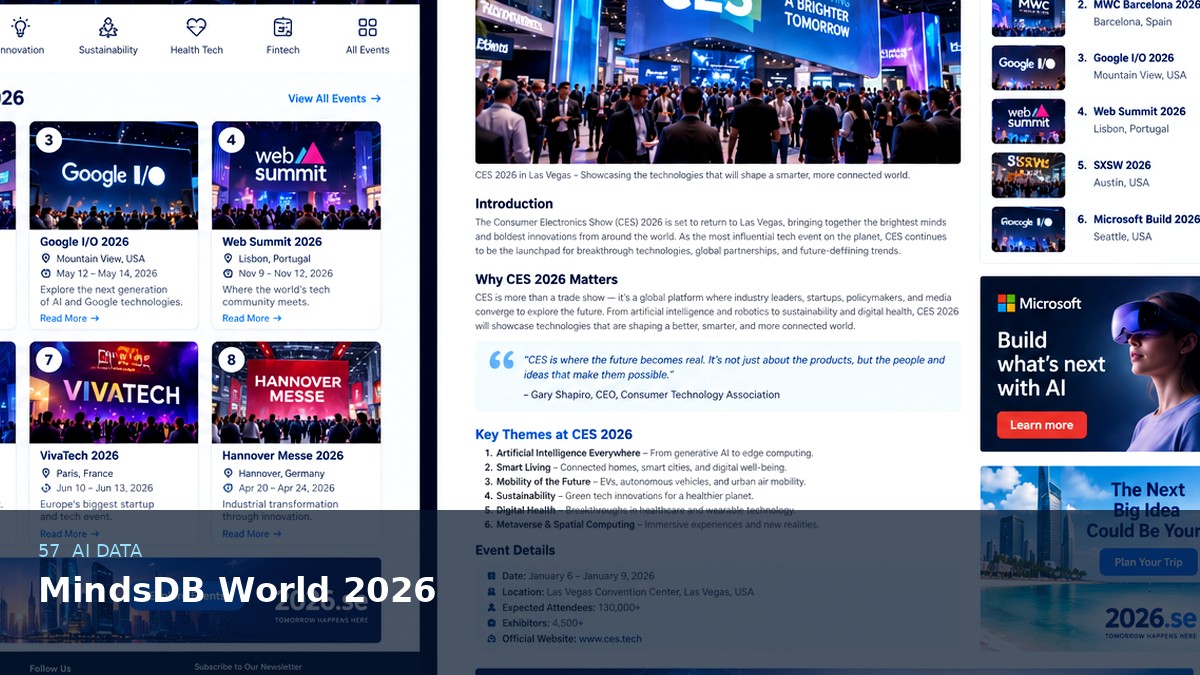 MindsDB World 2026 AI-generated editorial artwork