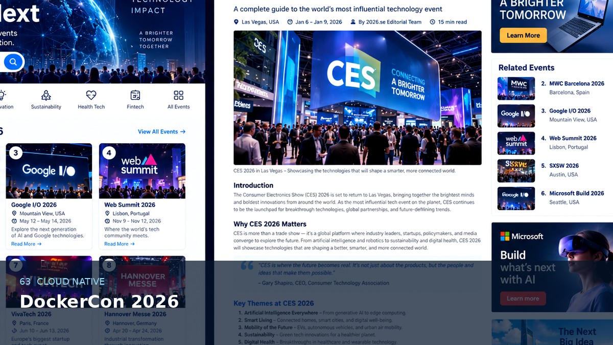 DockerCon 2026 AI-generated editorial artwork