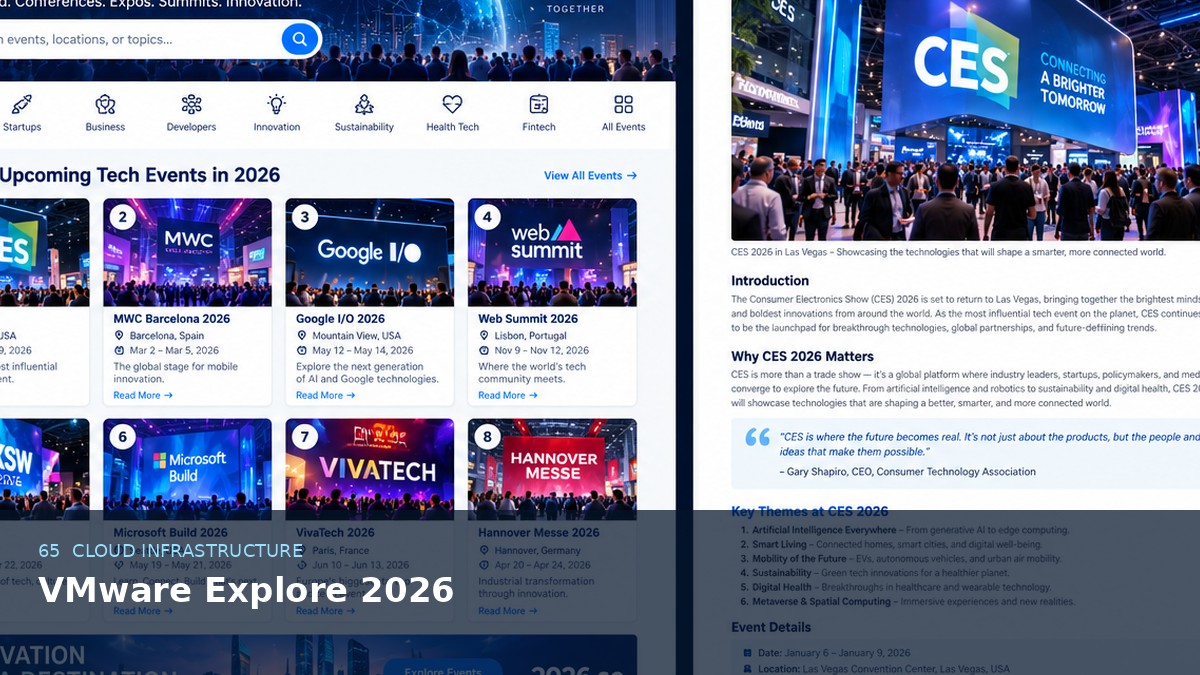 VMware Explore 2026 AI-generated editorial artwork