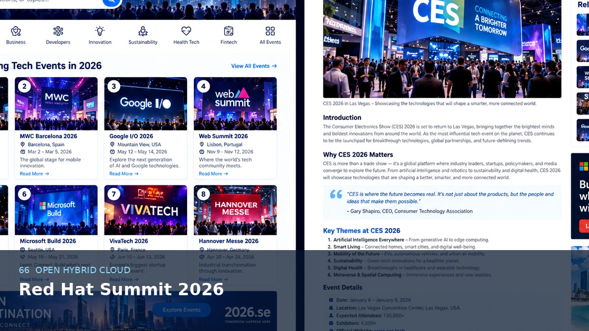 Red Hat Summit 2026 AI-generated editorial artwork