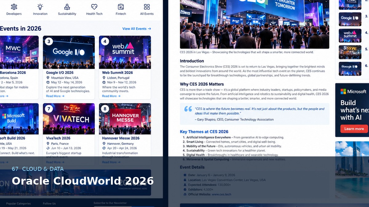 Oracle CloudWorld 2026 AI-generated editorial artwork