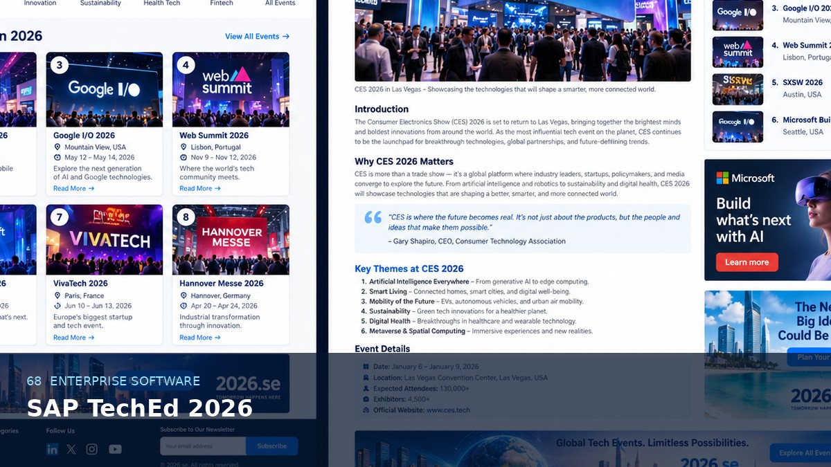 SAP TechEd 2026 AI-generated editorial artwork