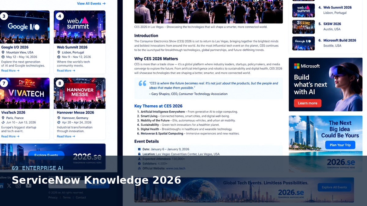 ServiceNow Knowledge 2026 AI-generated editorial artwork