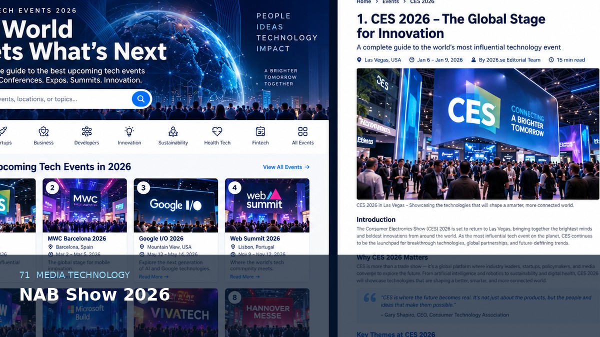 NAB Show 2026 AI-generated editorial artwork