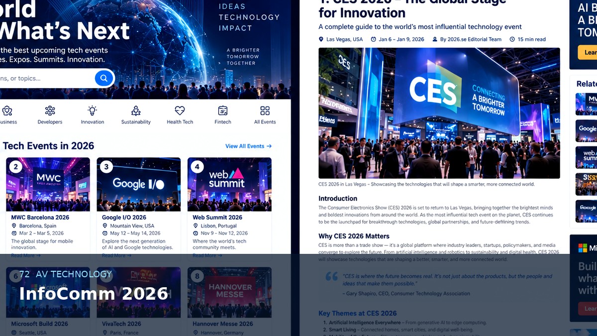 InfoComm 2026 AI-generated editorial artwork
