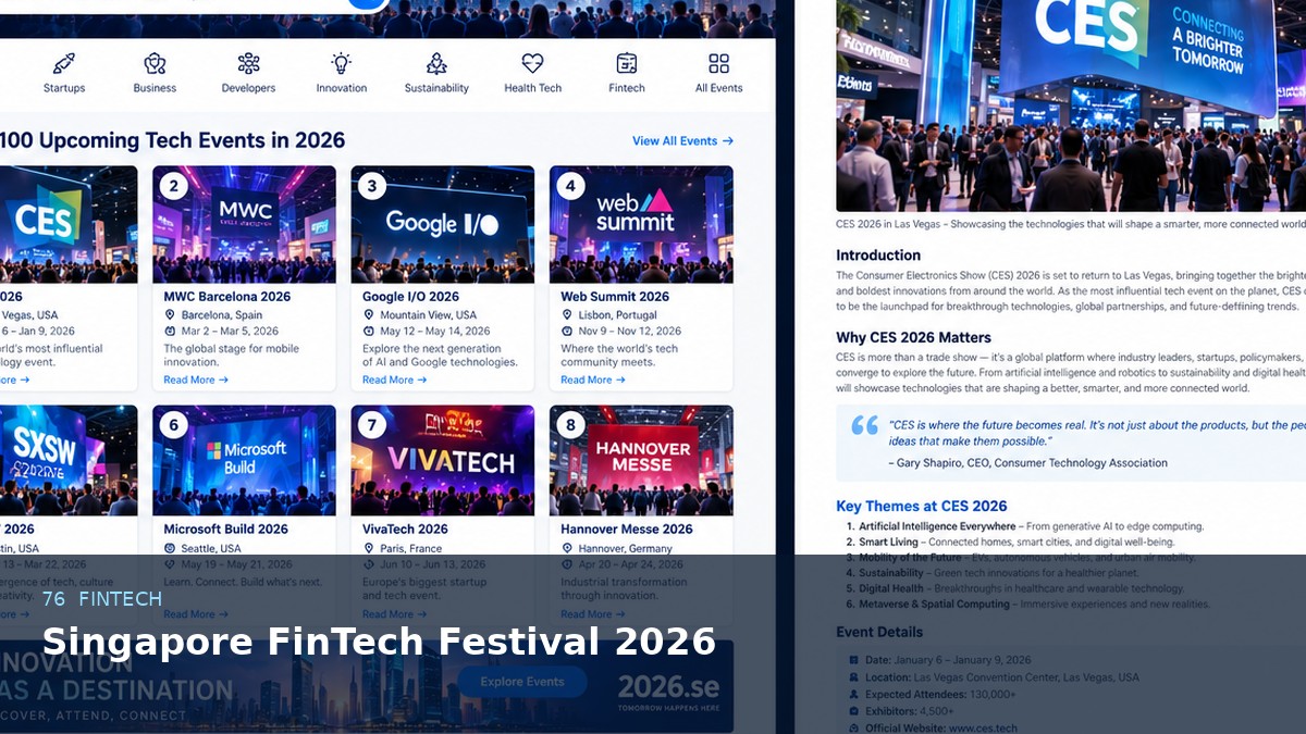 Singapore FinTech Festival 2026 AI-generated editorial artwork