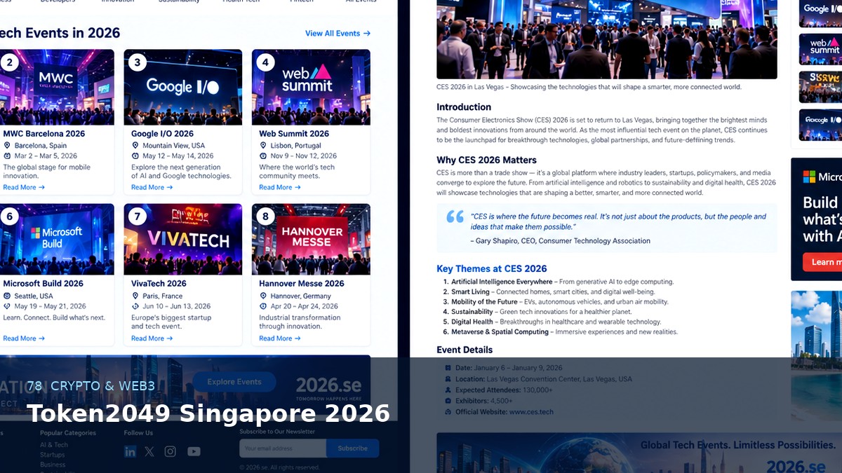 Token2049 Singapore 2026 AI-generated editorial artwork