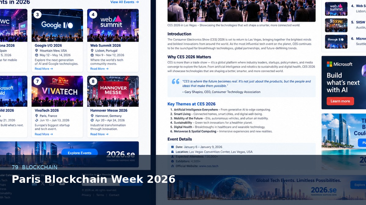 Paris Blockchain Week 2026 AI-generated editorial artwork