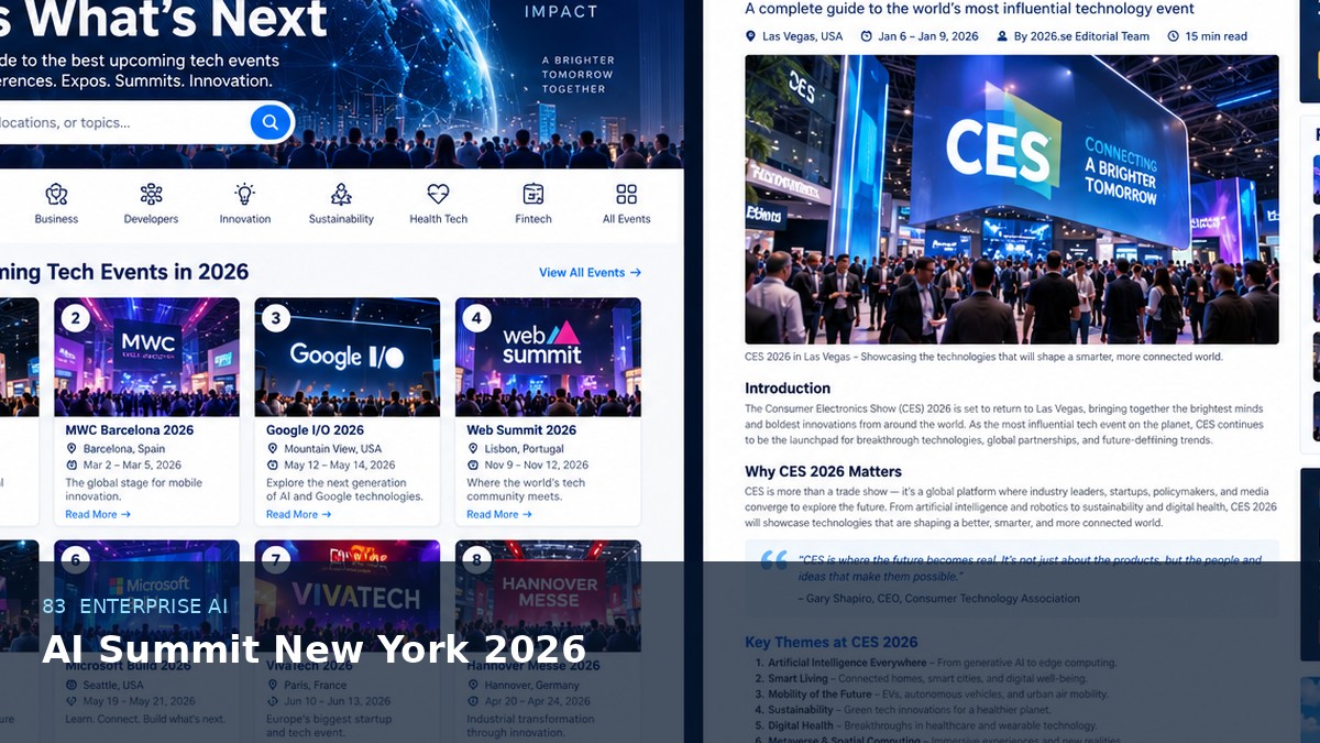 AI Summit New York 2026 AI-generated editorial artwork