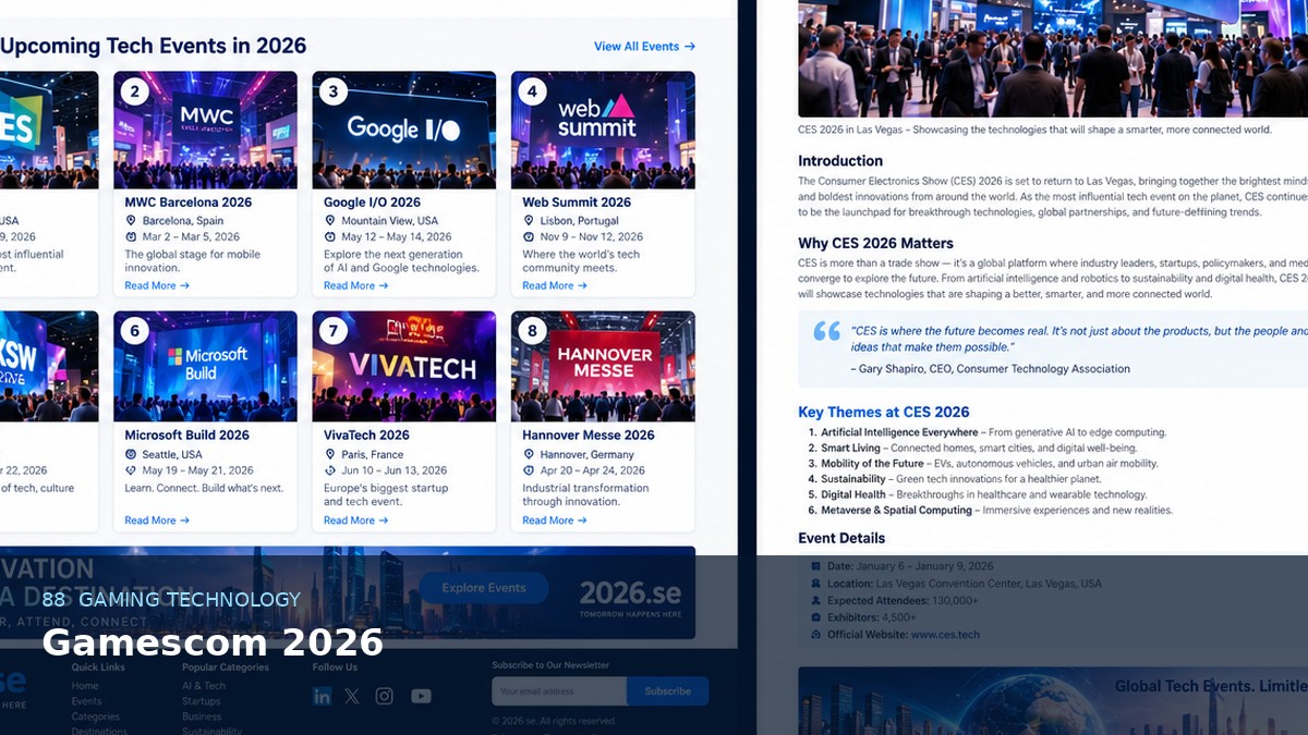 Gamescom 2026 AI-generated editorial artwork