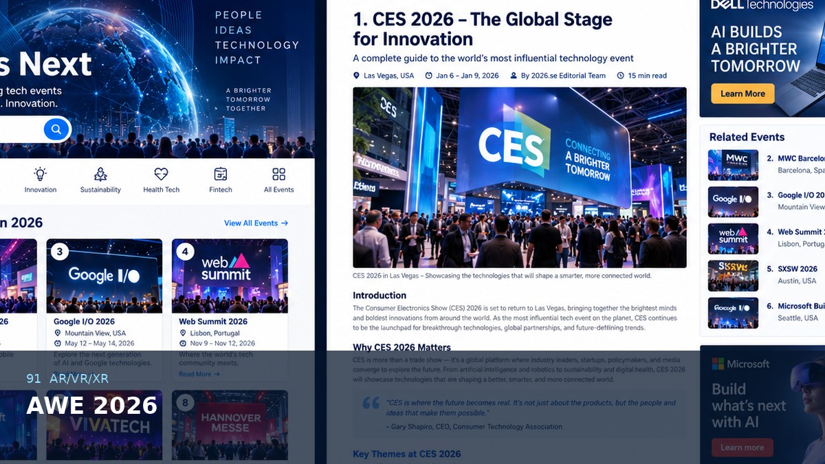 AWE 2026 AI-generated editorial artwork