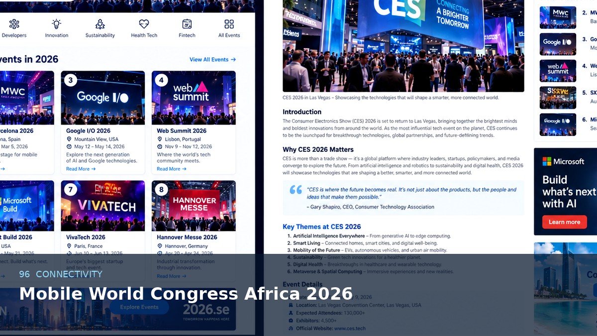 Mobile World Congress Africa 2026 AI-generated editorial artwork
