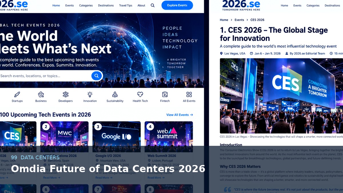 Omdia Future of Data Centers 2026 AI-generated editorial artwork
