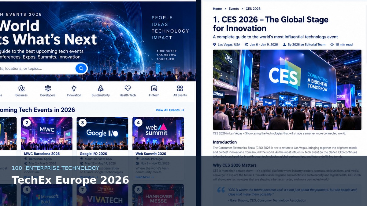 TechEx Europe 2026 AI-generated editorial artwork